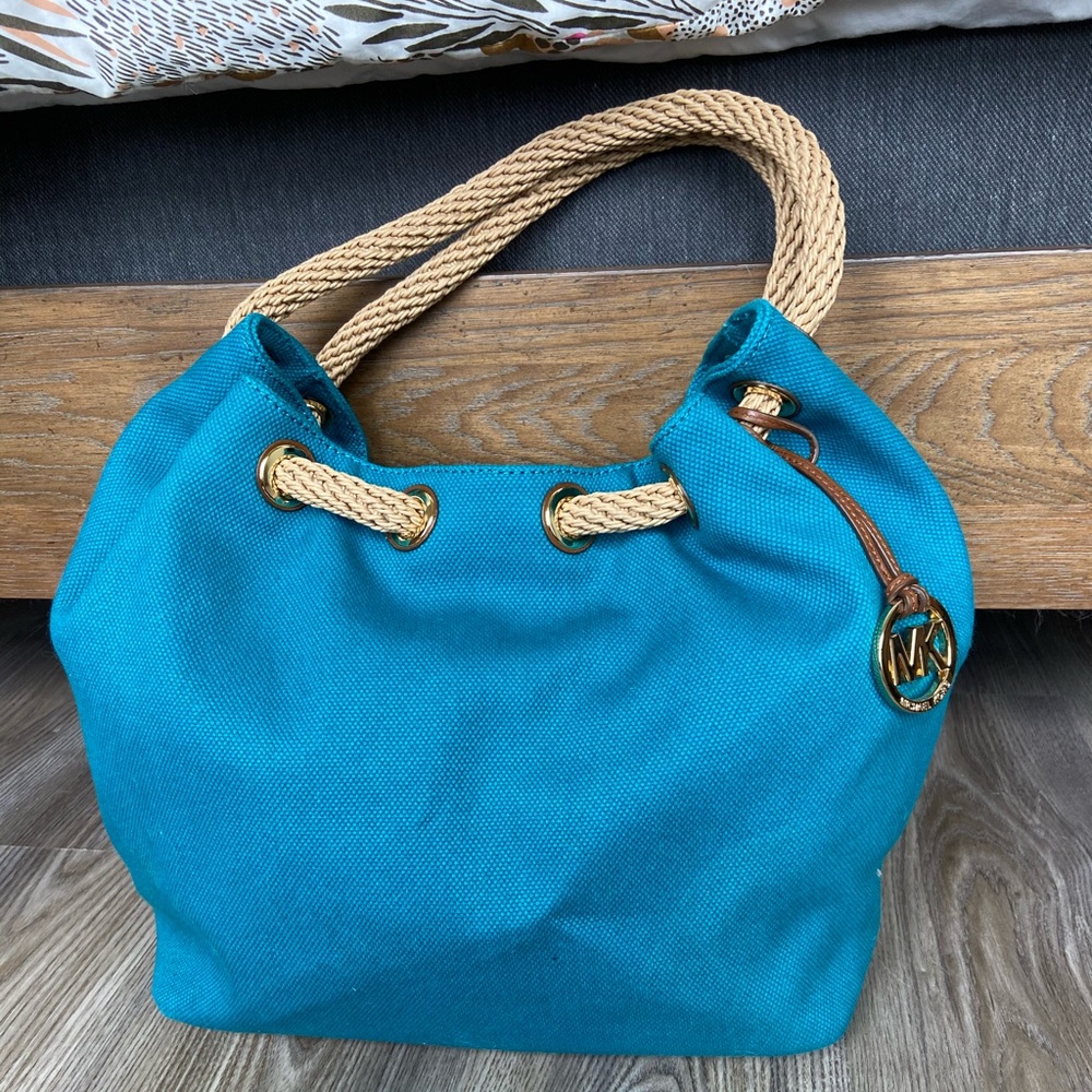 Michael Kors Teal Rope Tote